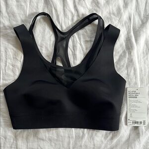 Athleta Eclipse Reversible Black Mesh Sports Bra